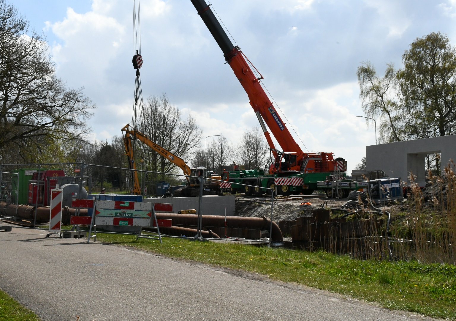 Gaslekkage bij aanleg nieuwe brug in Frieschepalen