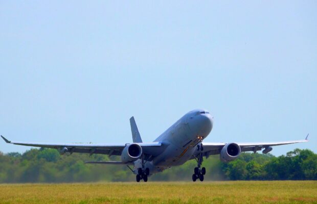 Airbus A330-243 MRTT Take off at Groningen Airport Eelde Video