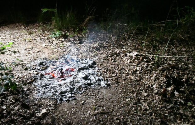 Fietsers ontdekken brand op Trimunt