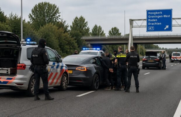 Politieactie op A7 bij Hoogkerk eindigt zonder verdachte