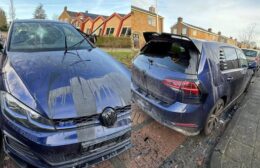 Vernieling auto en raam van woning in Leek