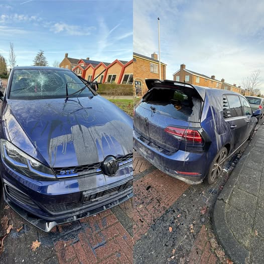 Vernieling auto en raam van woning in Leek