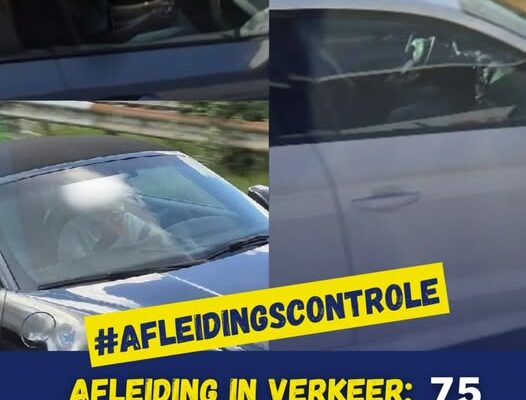 75 bestuurders bekeurd voor telefoongebruik tijdens verkeerscontrole in Noord-Nederland