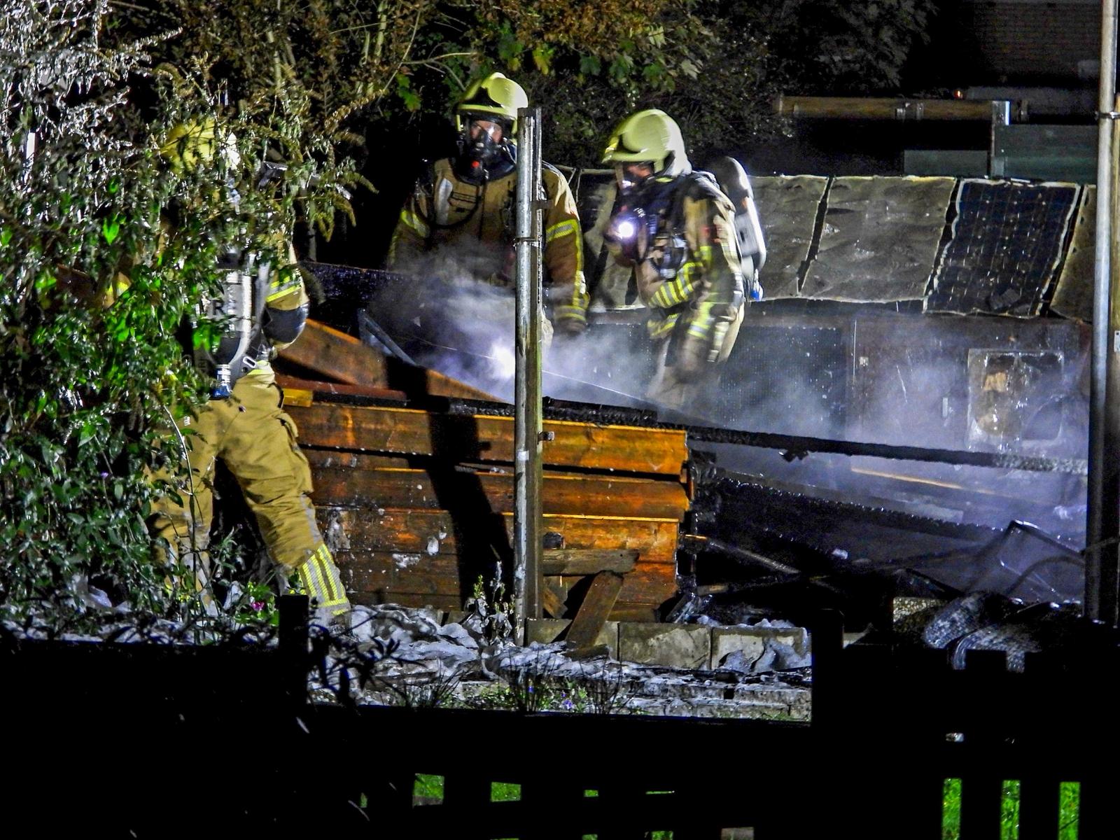Schuurtje gaat verloren bij brand in Opende
