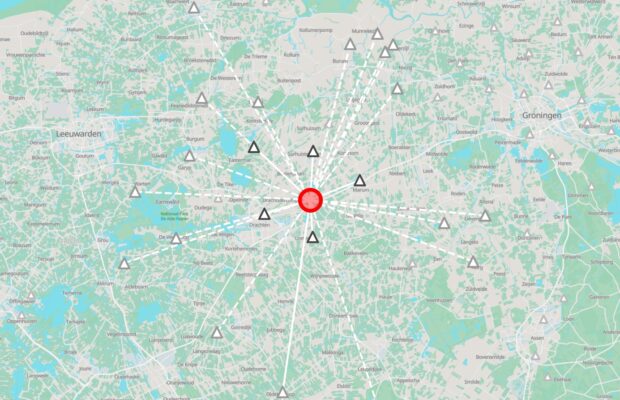 Lichte aardbeving bij Marum in de nacht