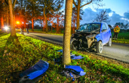 Brommobiel botst tegen boom op Folgersterloane