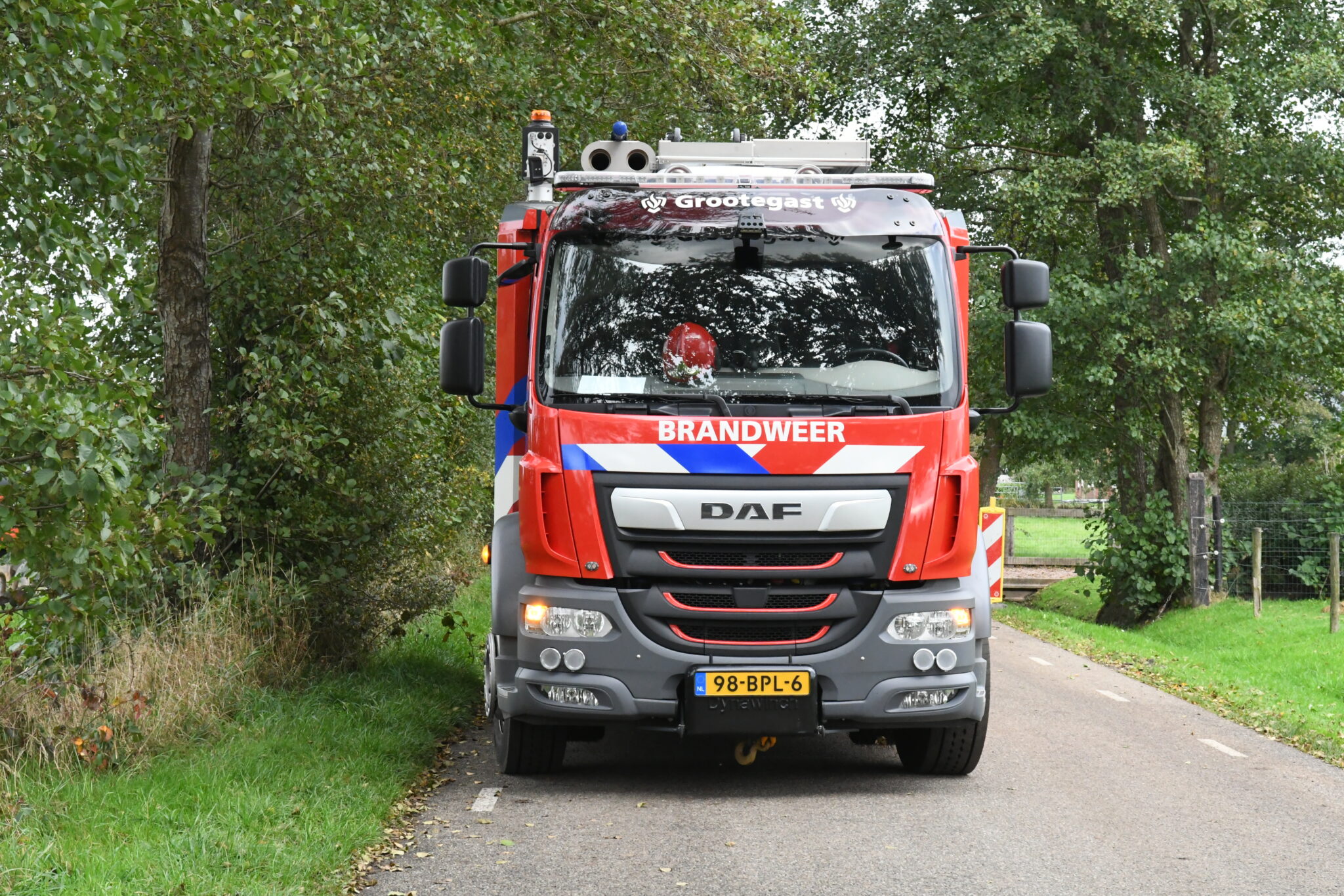Brandweer Grootegast gealarmeerd voor gaslekkage in Peebos