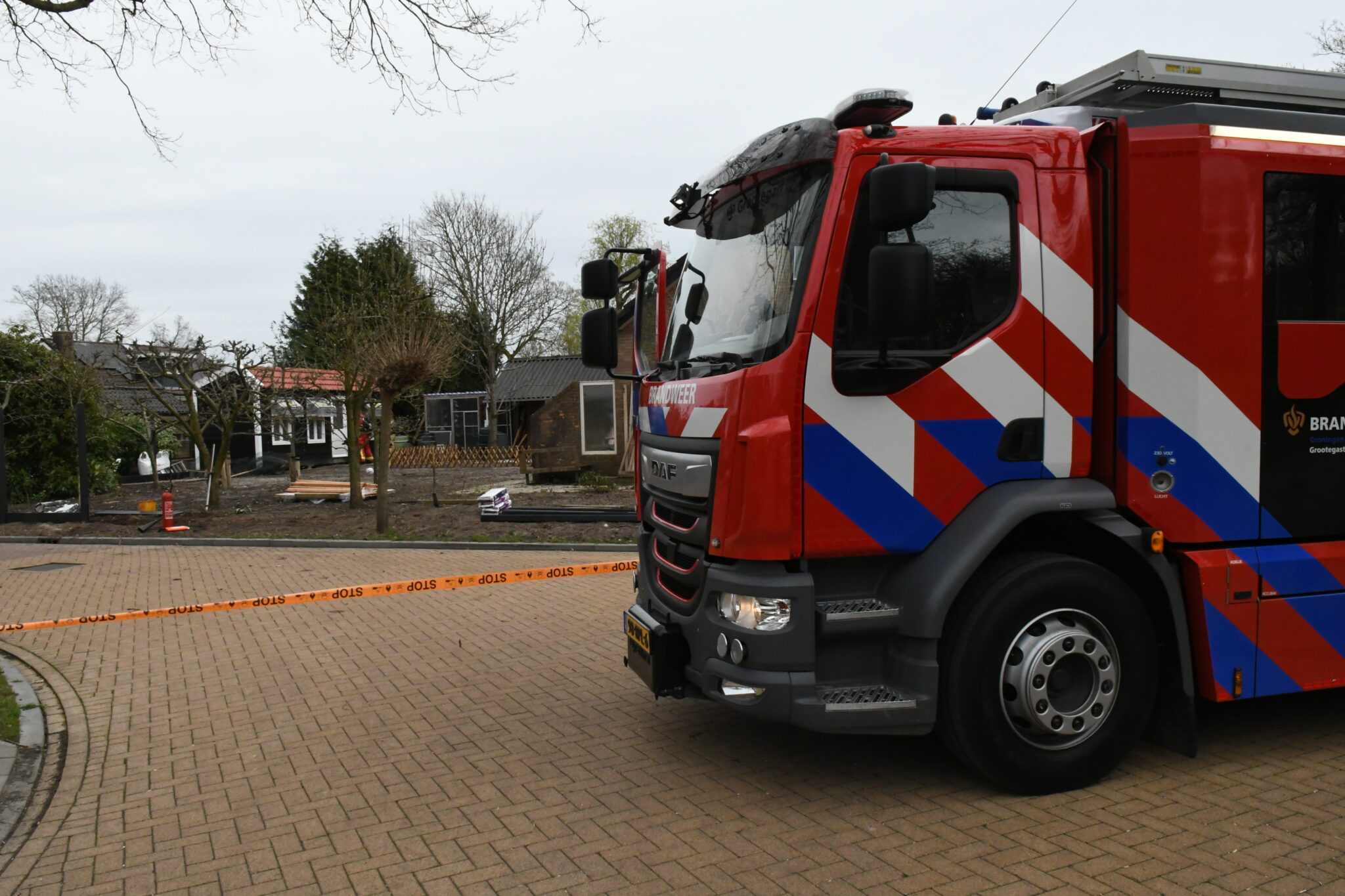 Gaslekkage bij plaatsen schutting in Grootegast