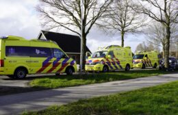 Auto botst tegen boom, drie personen gewond Video