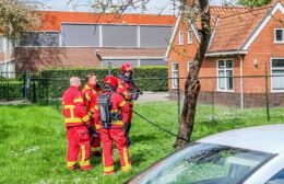 Brandweer blust brand in boom