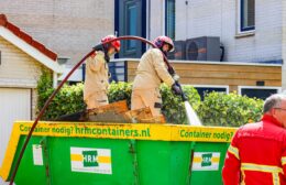 Brand in bouwcontainer aan de Splitting in Tolbert snel geblust