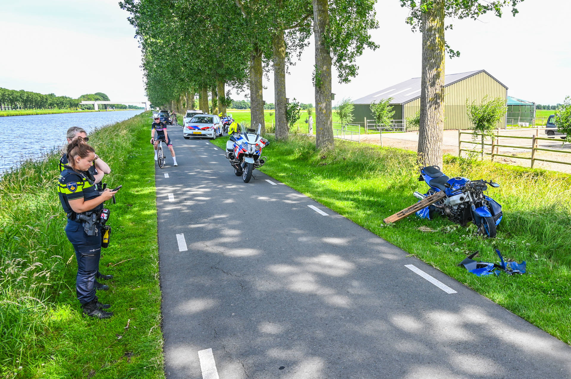 Motorrijder zwaar gewond in Lutjegast